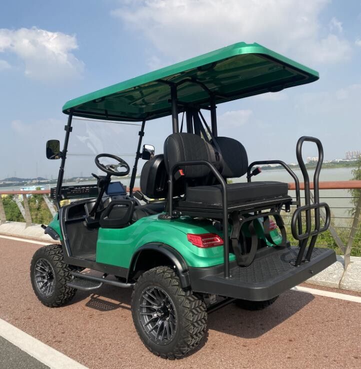 4 Wheel Disc Brake 10 Inch TFT IP66 CARplay Display 4 Seater Off Road Electric Golf Cart Max140KM 28MPH Lifted Golf Cart