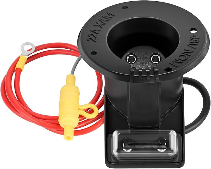 48V Charger Receptacle with Fuse and Cord for Club Car Ds 2000-up